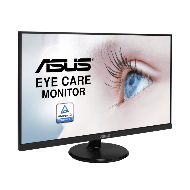 ASUS VA27DQ Eye Care Monitor ??? 27 inch, FHD (Full HD 1920 x 1080), IPS, Frameless, 75Hz, Adaptive-Sync/FreeSync???, DisplayPort, HDMI, Eye Care, Low Blue Light, Flicker Free, Wall Mountable image