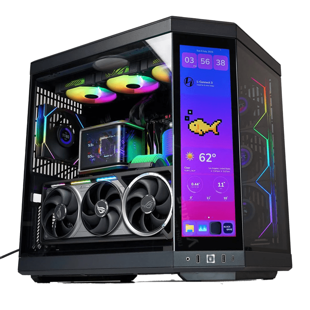 Gaming PC, Ryzen 9 9950X3D (16 Cores), ASUS ROG RTX 5090 OC 32GB, 32GB DDR5 6000, 1TB Gen5 SSD, HYTE Y70 Touch image