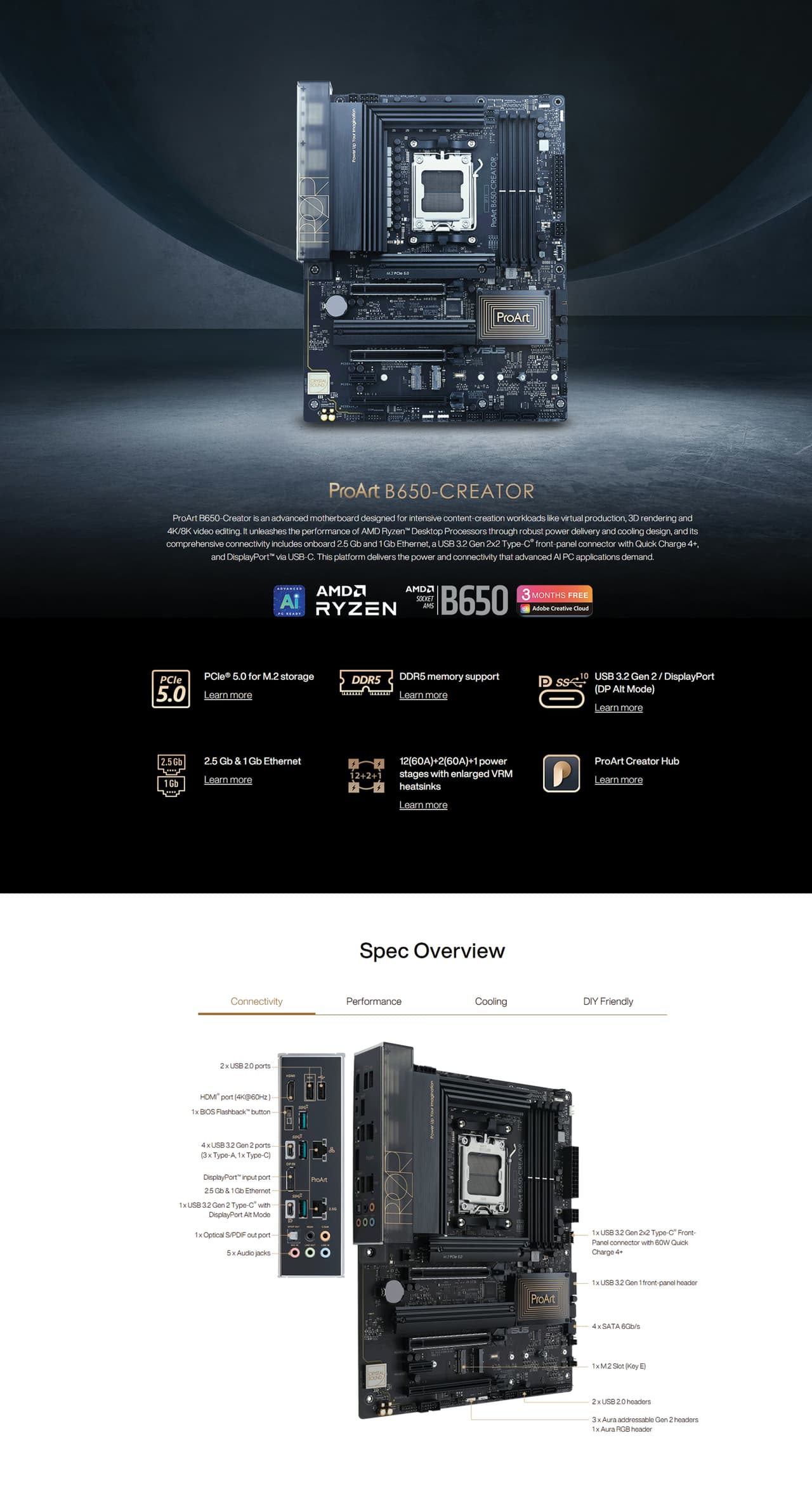 ASUS ProArt B650-CREATOR Motherboard