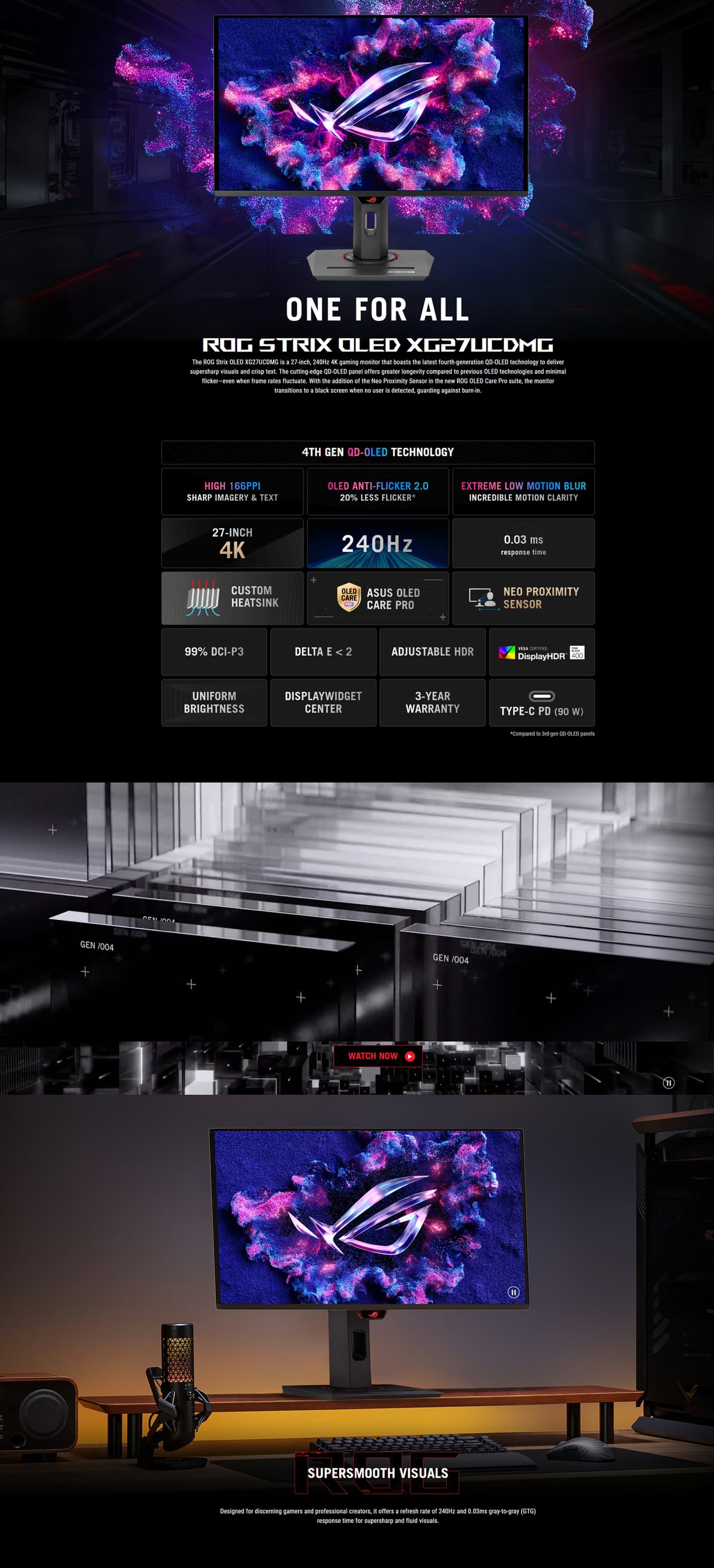 ASUS ROG Strix OLED XG27UCDMG 27-inch Gaming Monitor