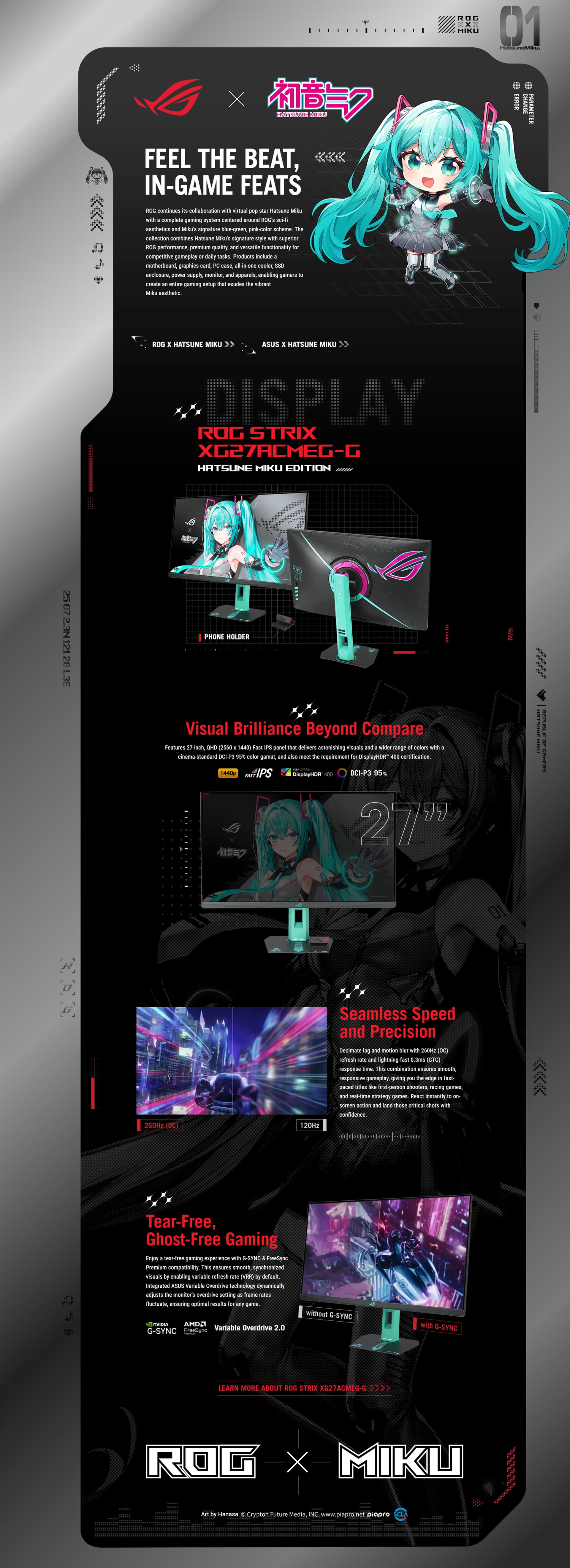 ASUS ROG Strix XG27ACMEG-G Hatsune Miku Edition