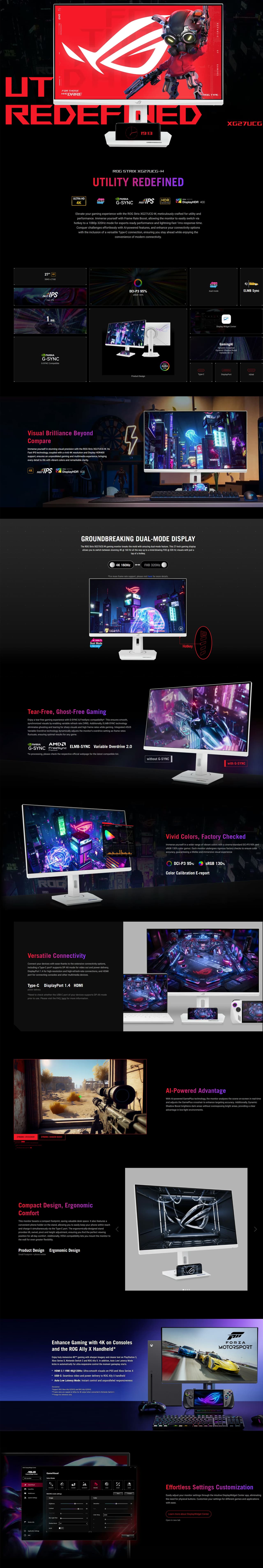 ASUS ROG Strix XG27UCG-W Dual mode Gaming Monito