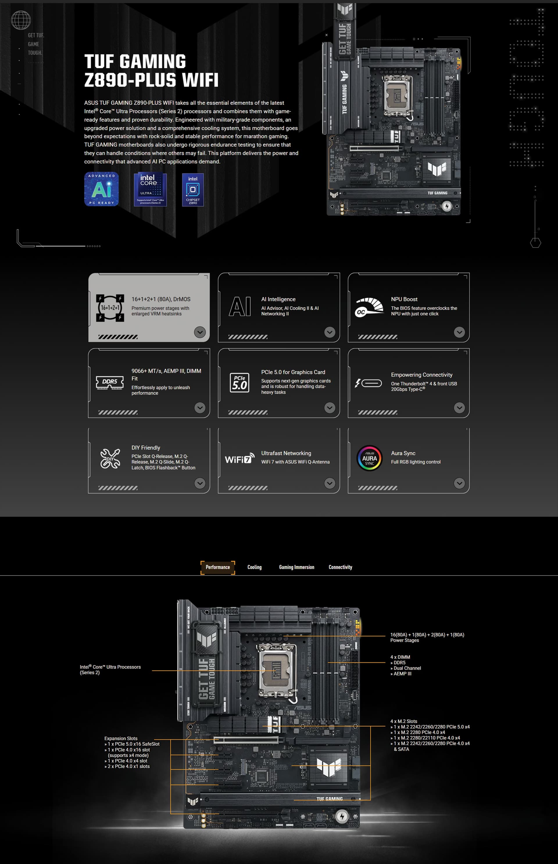 ASUS TUF Gaming Z890-PLUS WIFI Motherboard