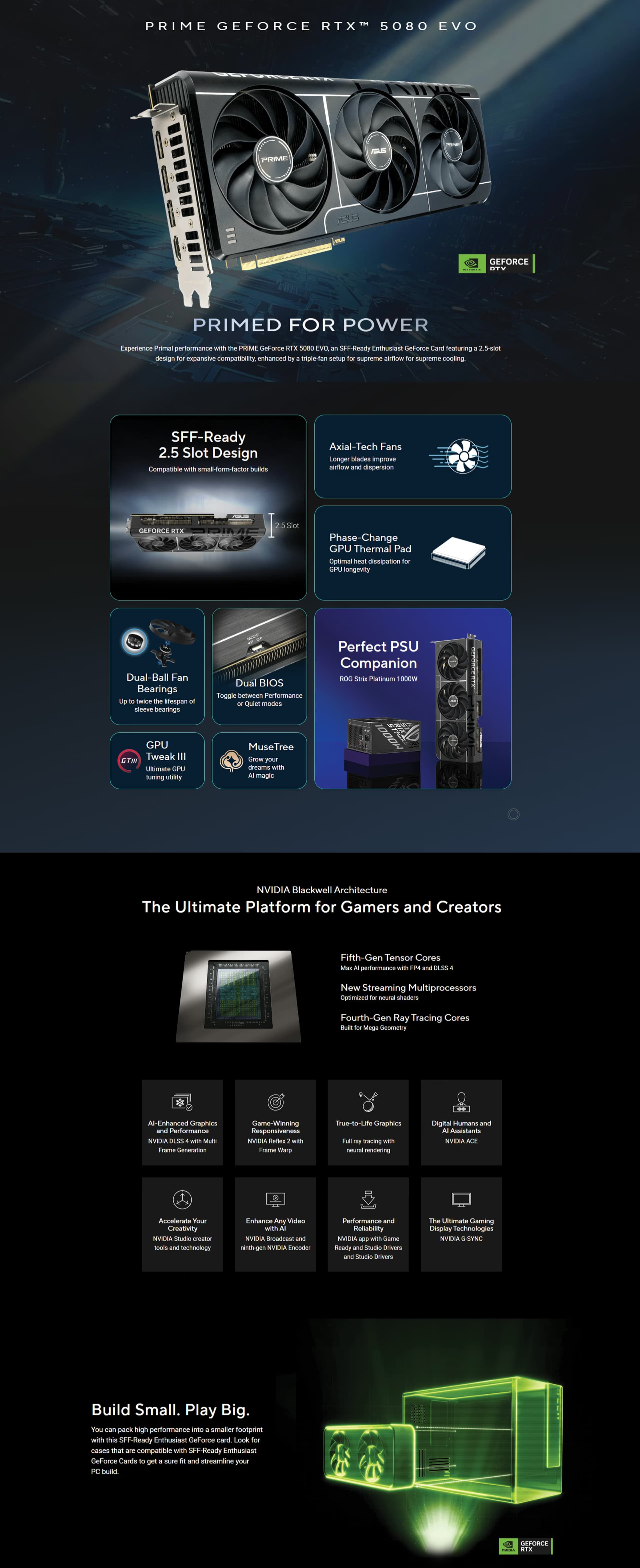 ASUSPRIMEGEFORCERTX508016GBGDDR7EVOOCEDITIONGRAPHICSCARDFEATURINGOVERVIEW