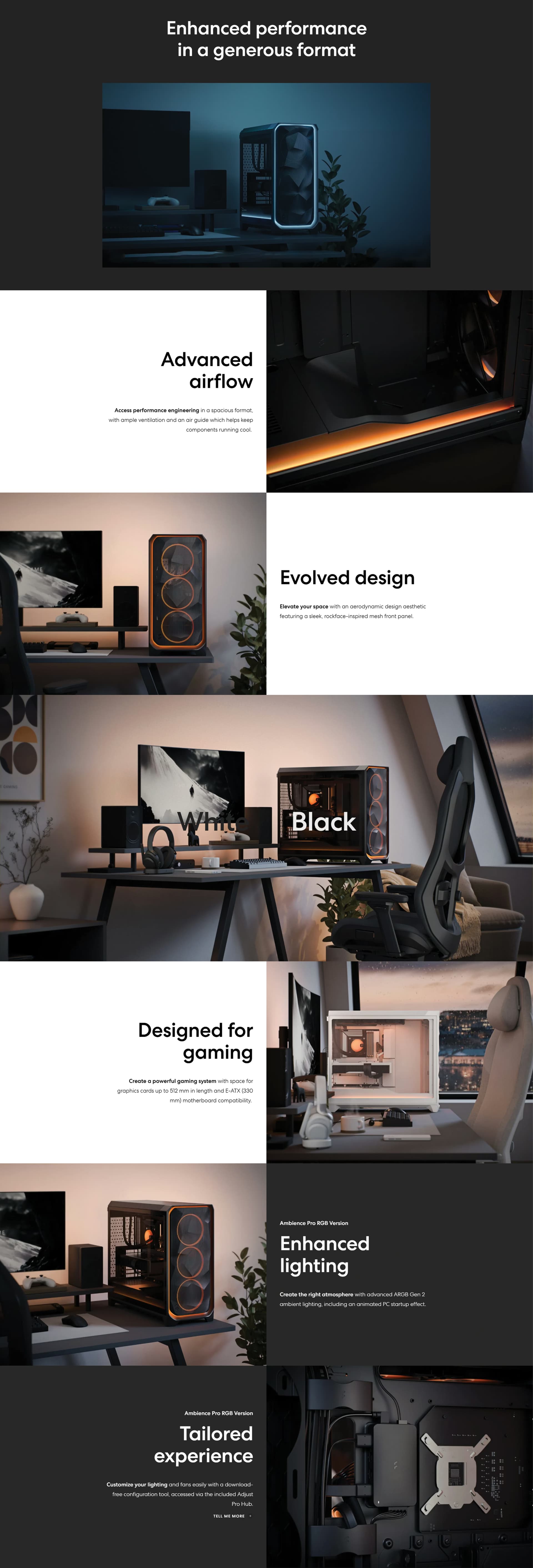 Fractal Design Meshify 3 XL Ambience Pro RGB Black overview image