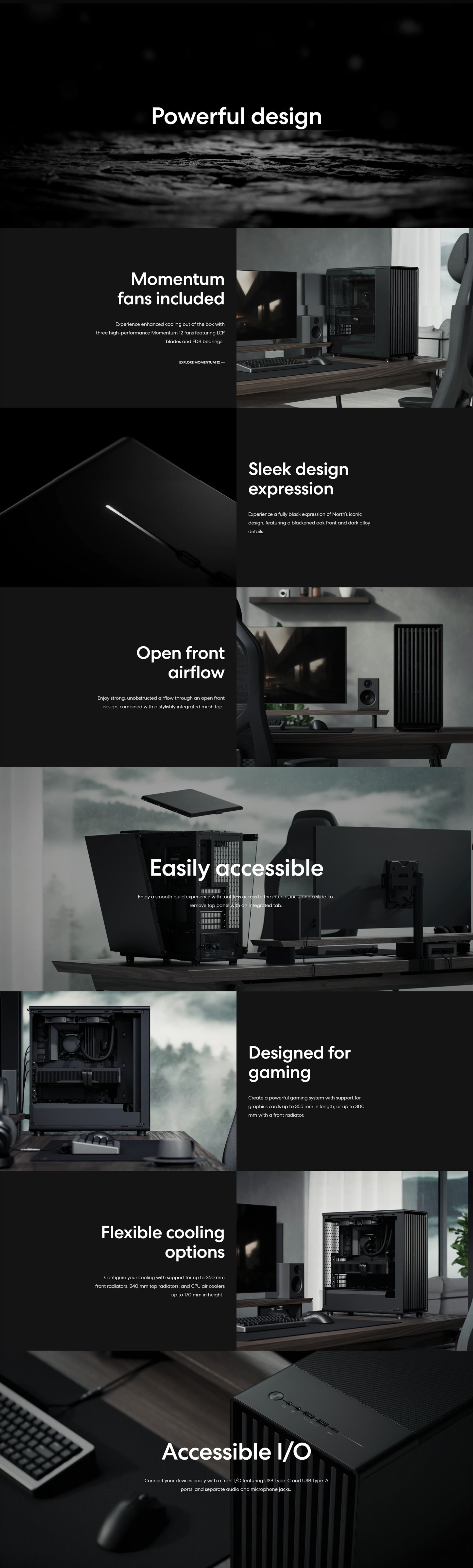 Fractal Design North Momentum Edition | Black Oak ATX Case product overview