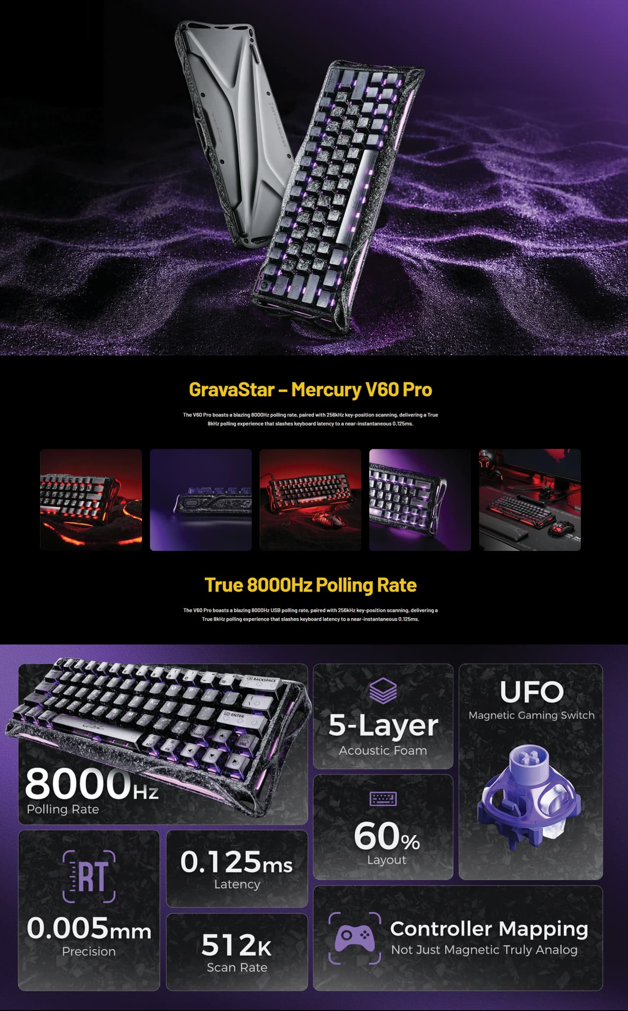 GravaStar Mercury V60 Pro Special Edition Gaming Keyboard OVERVIEW IMAGE