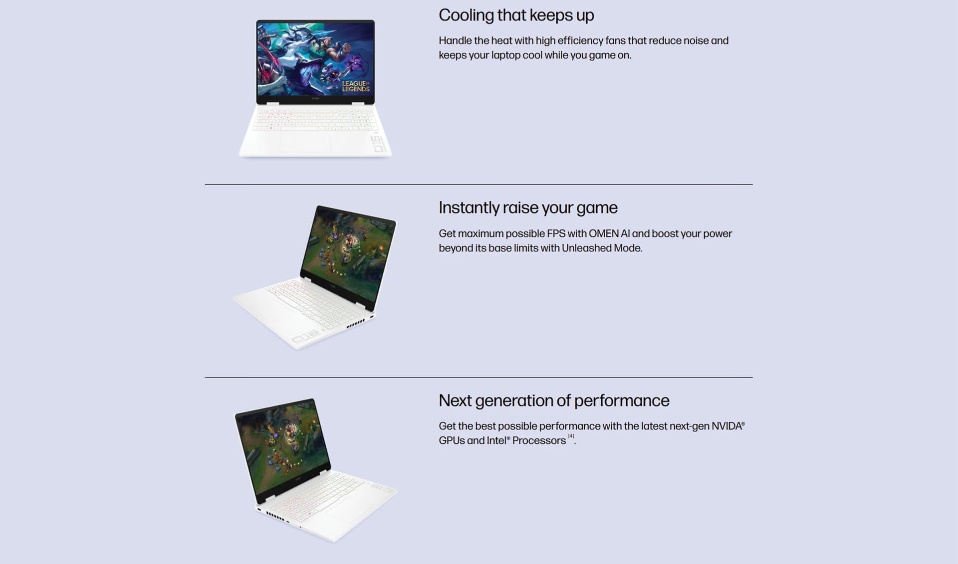 HP OMEN 16 White FreeDOS 3.0 RTX 5070 English KB product description image
