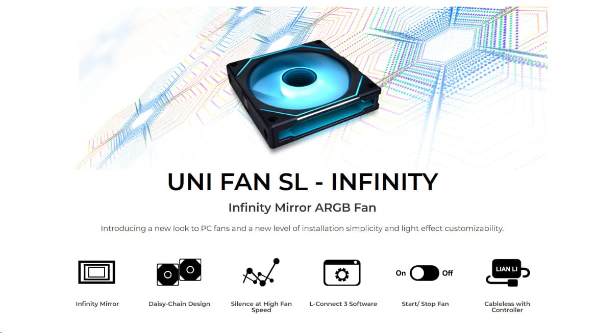 Lian Li UNI FAN SL-Infinity 140 Black 140mm PRODUCT OVERVIEW IMAGE