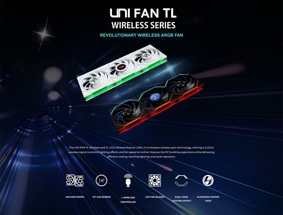 Lian Li TL Wireless 140 White ARGB Fan white product overview image