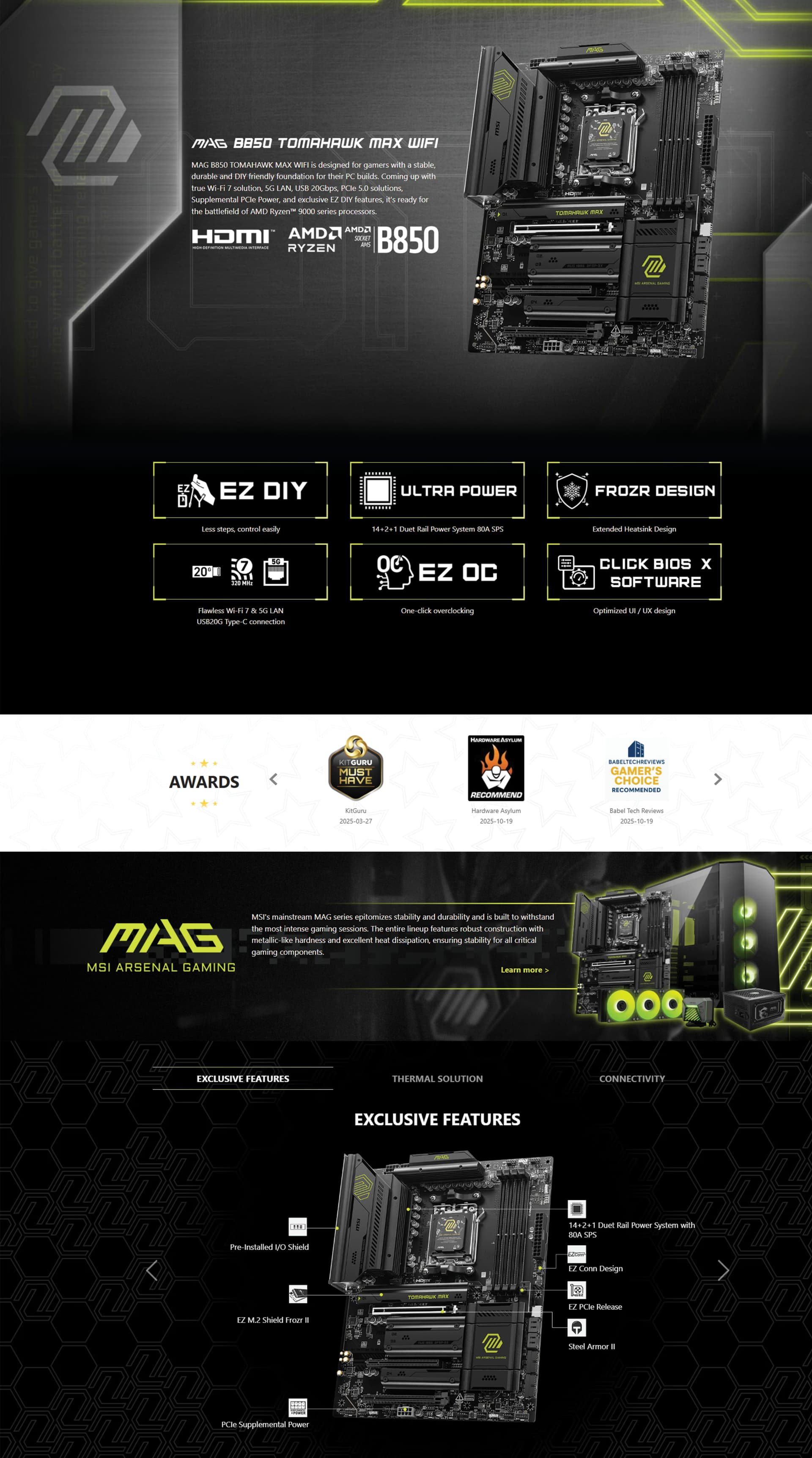MAG B850 TOMAHAWK MAX WIFI