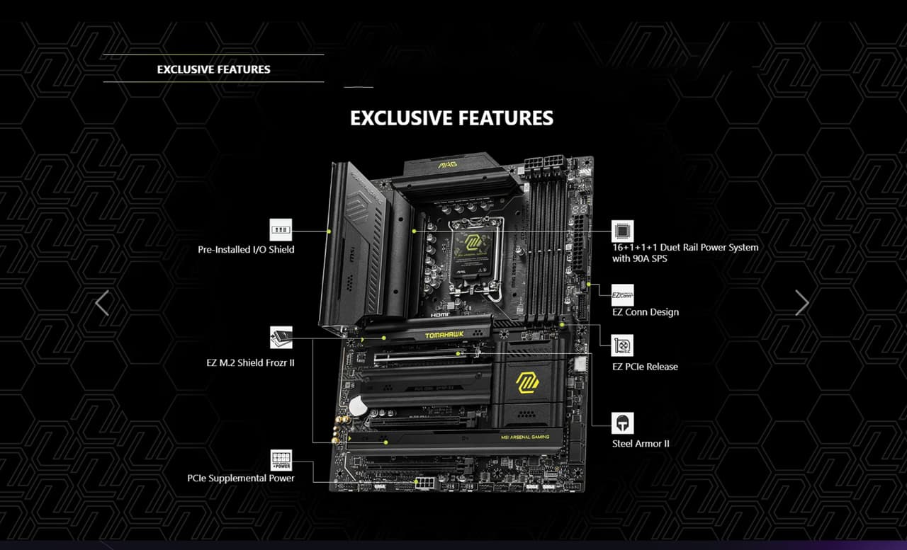 MSI MAG Z890 TOMAHAWK WIFI Motherboard PRODUCT OVERVIEW