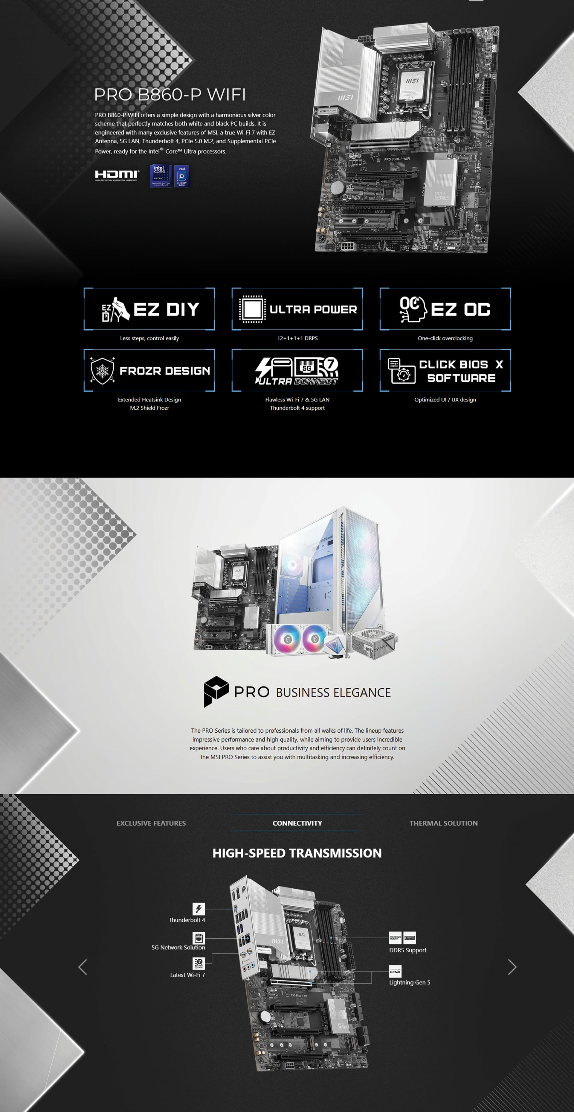 MSI PRO B860-P WIFI OVERVIEW IMAGE
