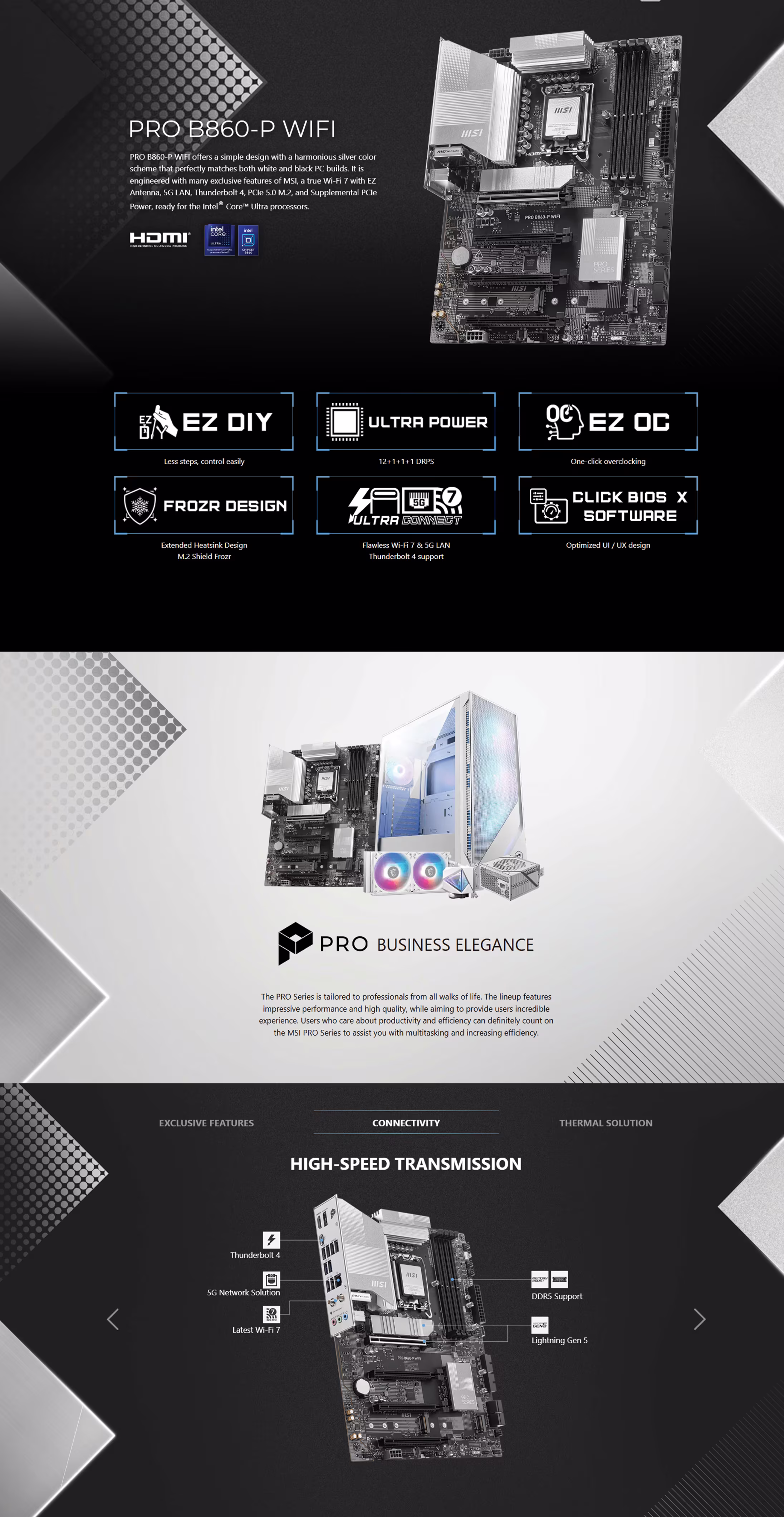 MSI PRO B860-P WIFI OVERVIEW IMAGE