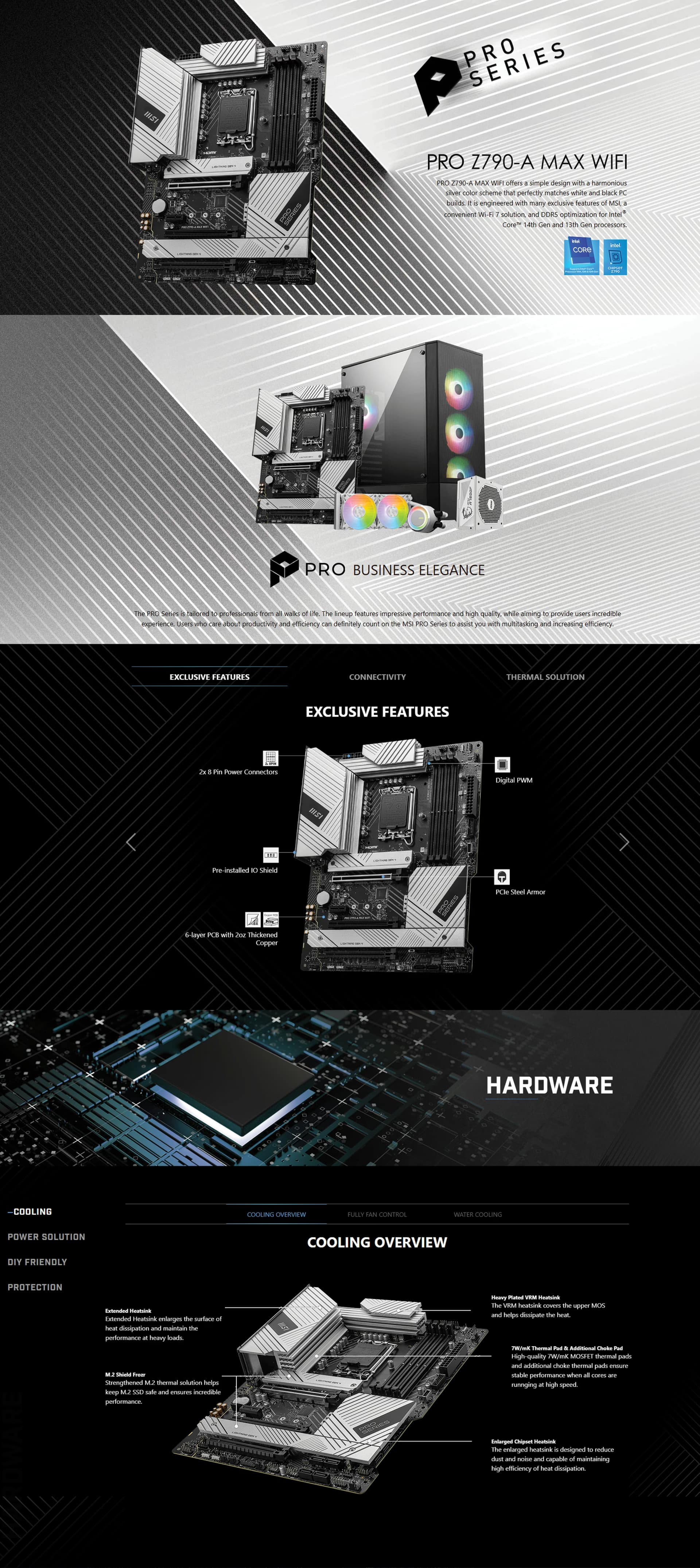 MSI PRO Z790-A MAX WIFI LGA1700 INTEL MOTHERBOARD
