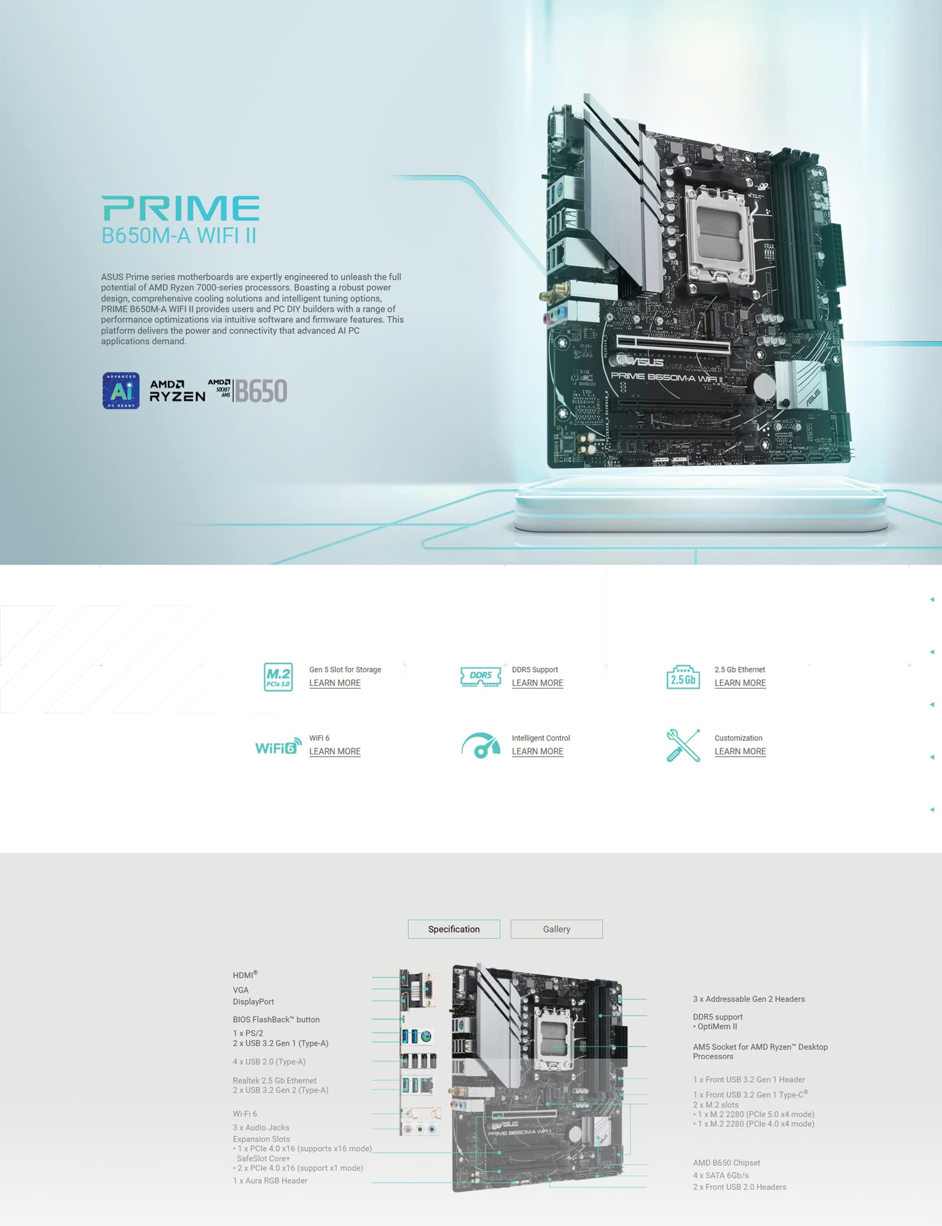 PRIME B650M-A WIFI II OVERVIEW IMAGE