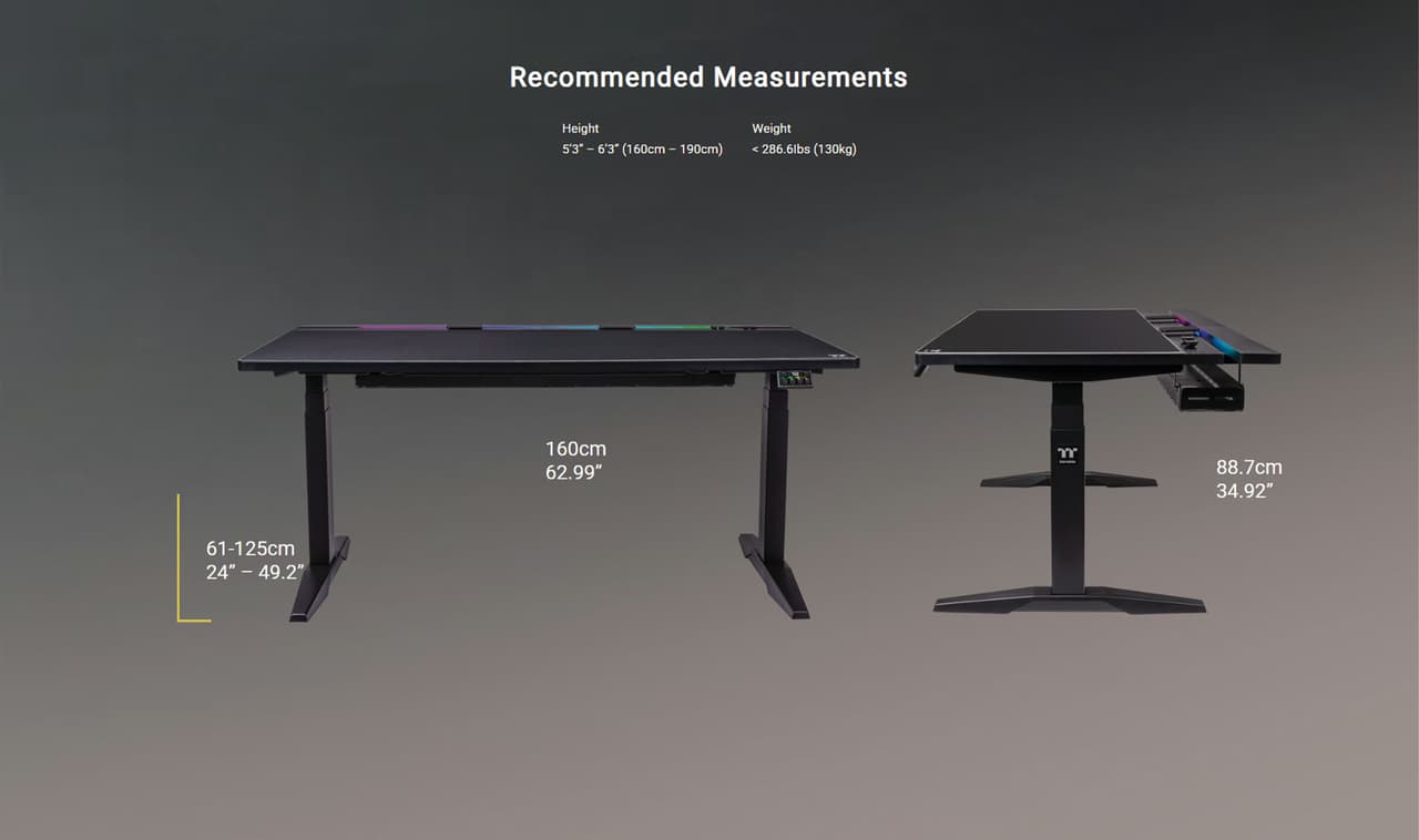 Thermaltake G700 RGB Gaming Desk - Full Surface Mousepad product overview image