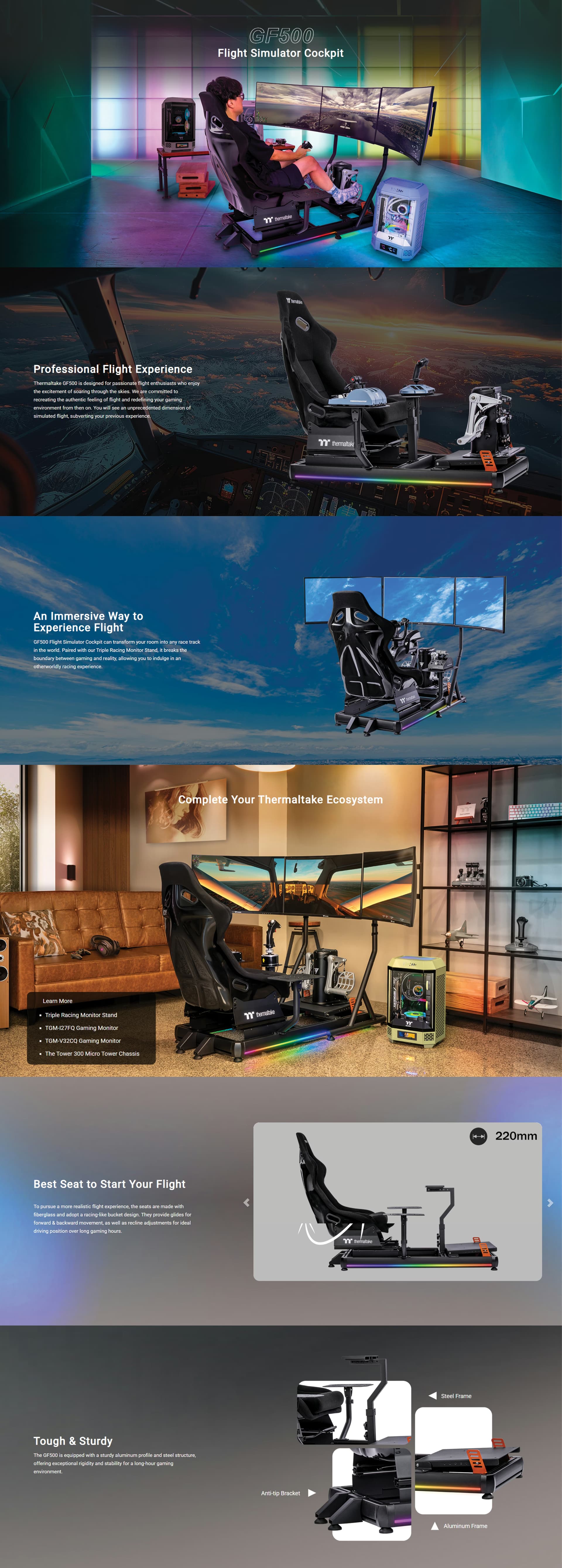 Thermaltake GF500 Flight Simulator Cockpit overview image