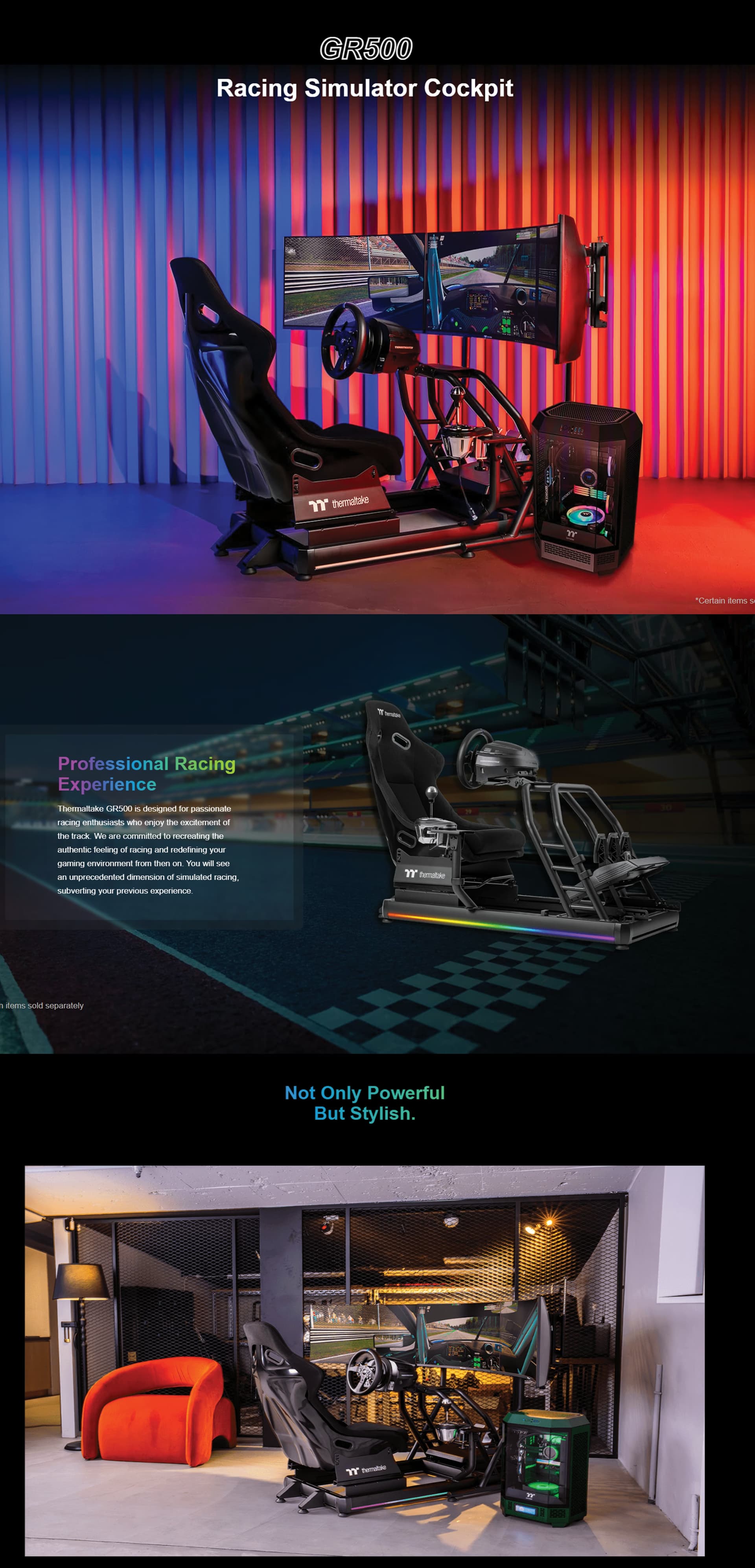 Thermaltake GR500 Racing Cockpit over view image description