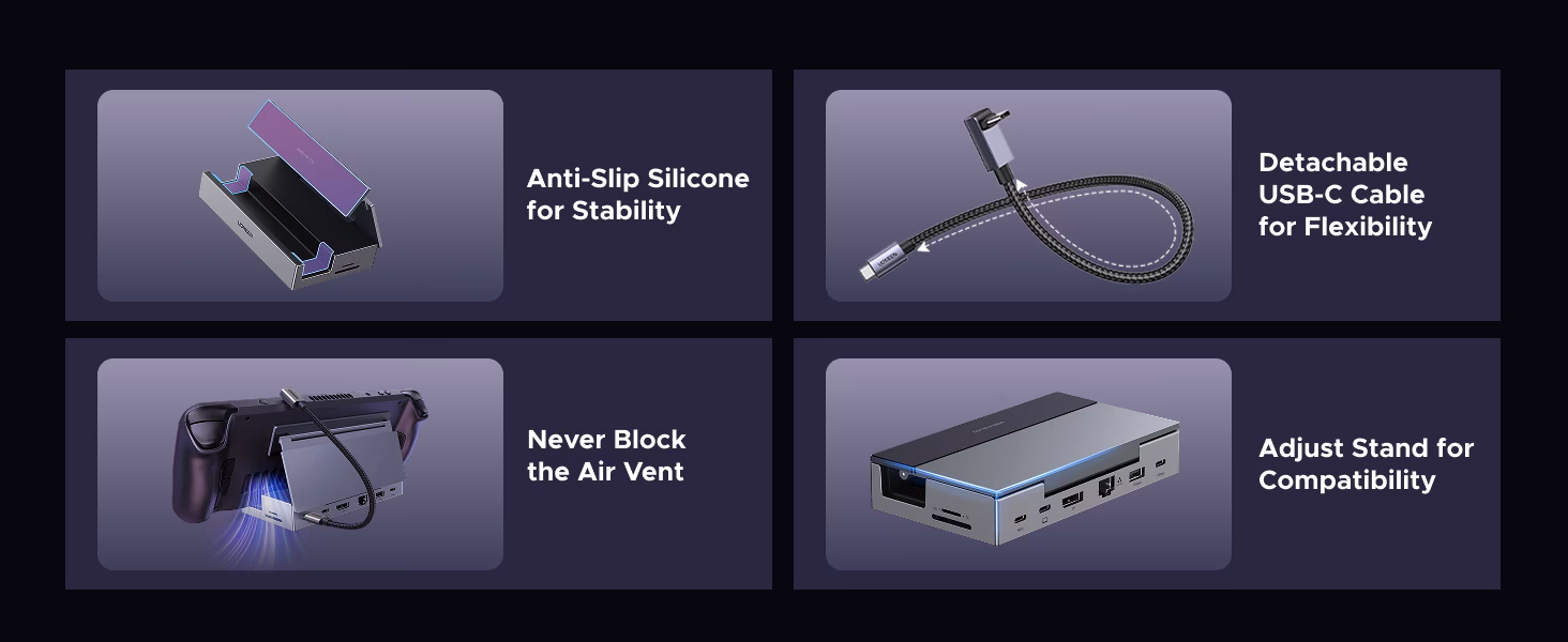 UGREEN Steam Deck Dock 9-in-1 USB-C Hub 4K 120Hz PRODUCT DESCRIPTION IMAGE