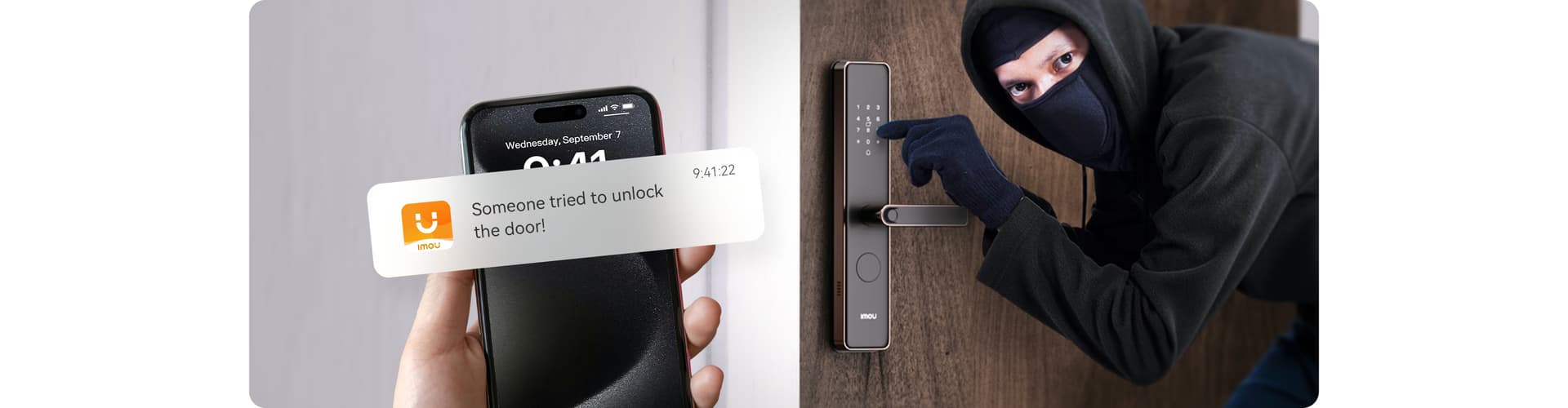 IMOU K1 Smart Door Lock Gold/Black | 5-in-1 WiFi Fingerprint Lock