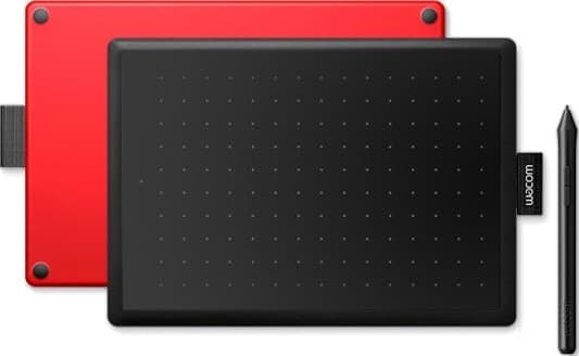 One By Wacom Digital Graphic Drawing Tablet Pad, Medium - Black/Red | CTL-672-N - product view 1 of 2