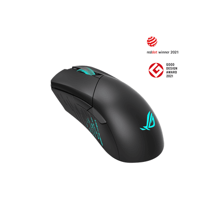 Asus ASUS P706 ROG Gladius III Optical Wireless Gaming Mouse, 19000 DPI, 400 IPS, 6 Programmable Buttons & Scroll Wheel, Black | 90MP0200-BMUA00 - product view 3 of 3