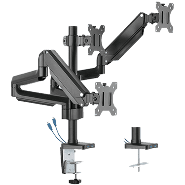 Twisted Minds Triple Monitor Aluminum Slim Mechanical Spring USB Monitor Arm | TM-26-C018UP – Buy Online