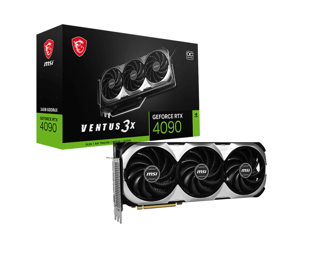 MSI MSI Gaming GeForce RTX 4090 24GB GDDR6X 384-Bit HDMI/DP Torx Fan 4 Ampere Architecture OC Graphics Card (VENTUS 3X 24G OC) | 912-v510-216 - product view 2 of 4