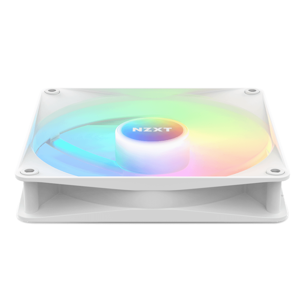 NZXT NZXT F140 RGB Core 140mm Hub-Mounted RGB Single Pack Case Fan - White - RF-C14SF-W1 - product view 3 of 3