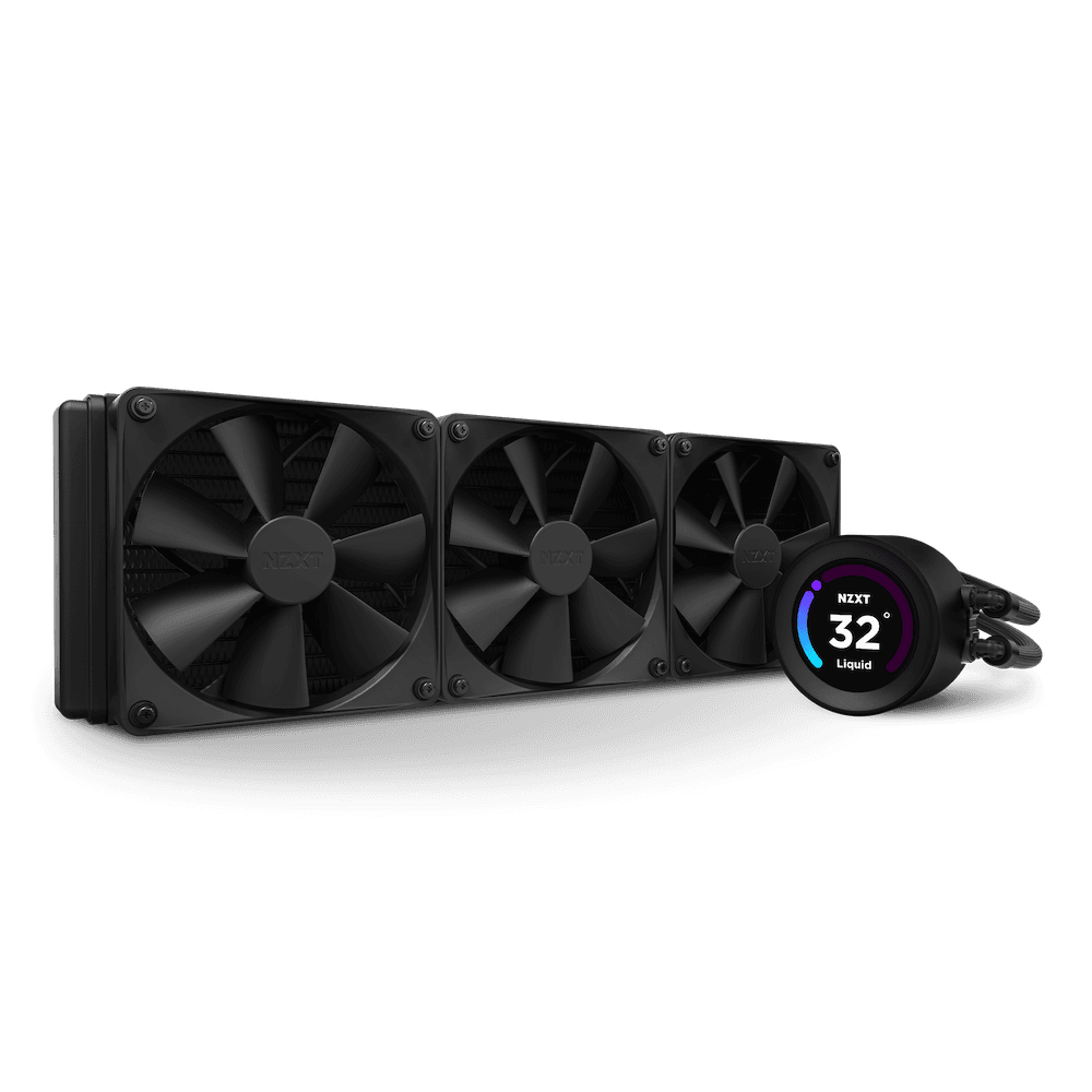 NZXT NZXT KRAKEN ELITE 360 BLACK 360MM LIQUID COOLER WITH WIDE-ANGLE DISPLAY | RL-KN36E-B1 - product view 2 of 3
