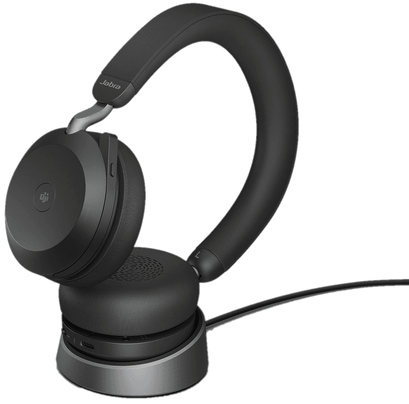 Jabra Jabra Evolve2 75 MS Noise-Canceling Wireless Headset, 40mm Drivers, Optimized for Microsoft Teams, Dual-Foam Ear Cushions, 8 Integrated Microphones, USB Type-C, Black | 27599-999-889 - product view 2 of 7