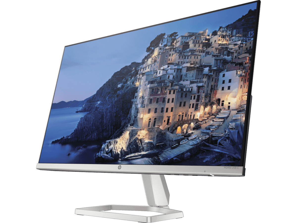Hp HP M24FD 24" FHD USB-C IPS Monitor, 75 Hz Refresh Rate, 5ms GtG, On Screen Controls, AMD FreeSync, 99% sRGB, USB Type-A 5Gbps / USB Type-C 5Gbps / HDMI / VGA / DP, Silver | 474U1AS#ABV - product view 2 of 8
