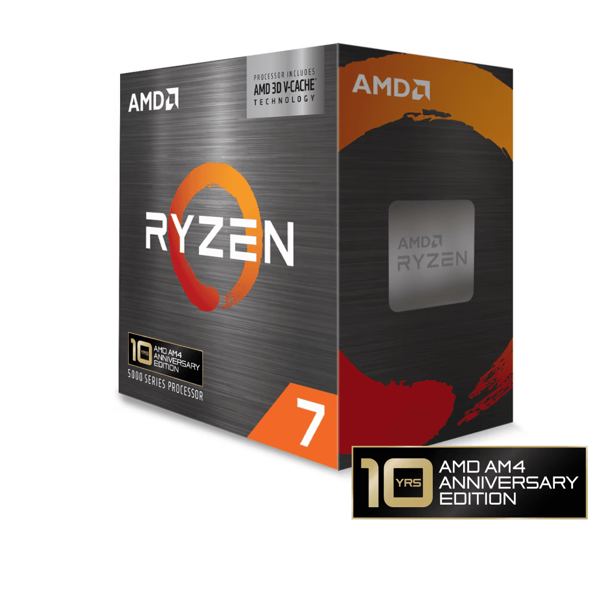 AMD Ryzen 7 5800X3D AM4 Gaming Processor, 10th Anniversary Edition, 8-Core 16 Threads, 3D V-Cache, 96MB L3 Cache, Up to 4.5 GHz Boost, 105W TDP | 100-100000651POF – Buy Online