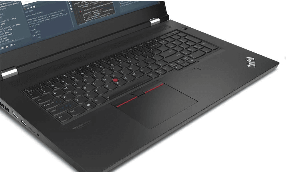 Lenovo Lenovo ThinkPad P17 Gen 2 Mobile Workstation PC, 17.3" UHD IPS Display, Intel Core i9-11950H, 32GB RAM, 1TB SSD, NVIDIA RTX A3000 6GB GDDR6, Backlit Eng-Arabic KB, Win 10 Pro, Black | 20YU000CAD - product view 2 of 8