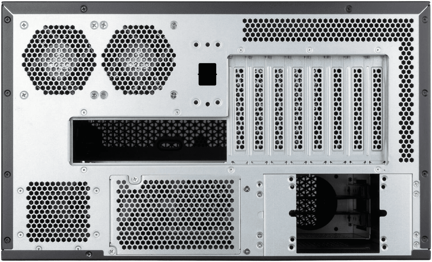 Silverstone SilverStone RM600 6U Rackmount Chassis, Up to SSI-EEB Motherboard Support, 2x Pre-Installed 80mm Fans Included, Up to 360mm Radiator Support, Steel Material, Black | SST-RM600 - product view 3 of 8