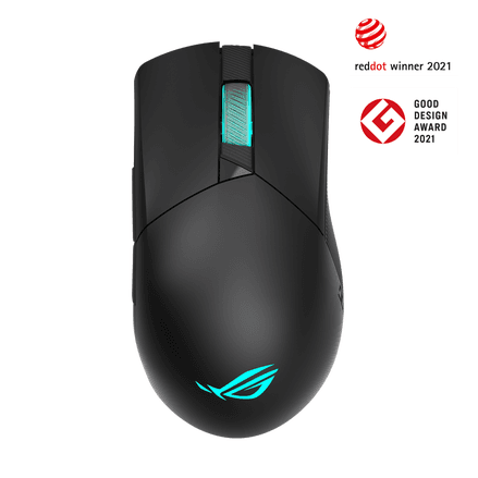 Asus ASUS P706 ROG Gladius III Optical Wireless Gaming Mouse, 19000 DPI, 400 IPS, 6 Programmable Buttons & Scroll Wheel, Black | 90MP0200-BMUA00 - product view 1 of 3