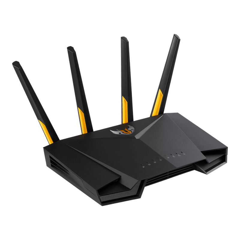Asus ASUS TUF Gaming AX3000 V2 Dual Band WiFi 6 Gaming Router with Mobile Game Mode, 2.4GHz / 5GHz Bands, 3000 Mbps Speed, 2.5Gbps Port, Wi-Fi 6, AiProtection Pro Network Security, Black | 90IG0790-MU9B00 - product view 1 of 4