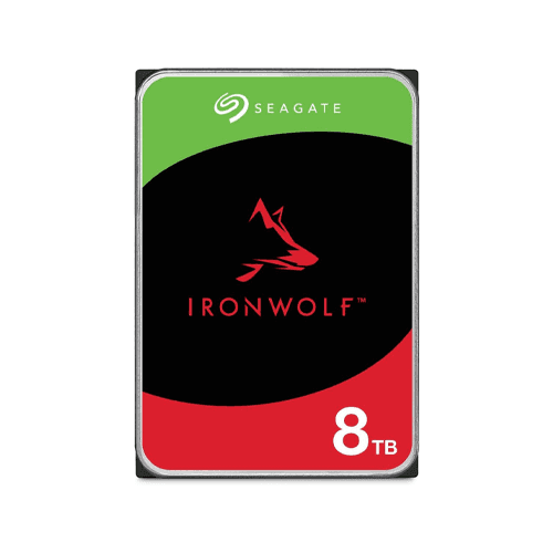Seagate Seagate IronWolf 8TB NAS 3.5 Inch HDD, SATA 5400 RPM, 256 Cache (MB), Connected-Home, SOHO, & Small-to-Medium Business NAS Environments | ST8000VN002 - product view 2 of 3