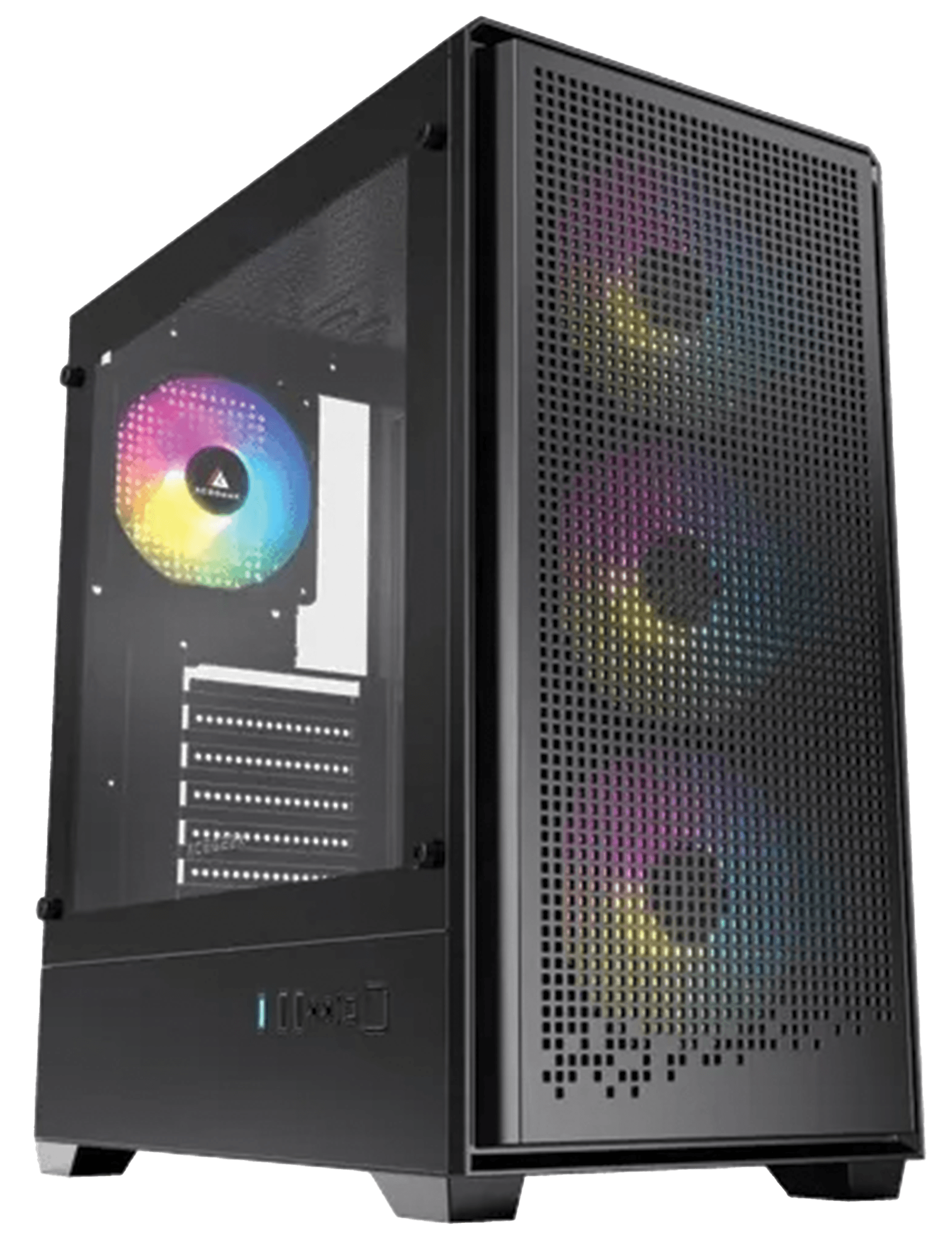 ACEGEEK Qube Black Mid-Tower Gaming PC Case, E-ATX, ATX, M-ATX, ITX Support, 4x Pre-Installed ARGB Fans, High-Airflow, Black | AG-QUBE-BK-4F – Buy Online
