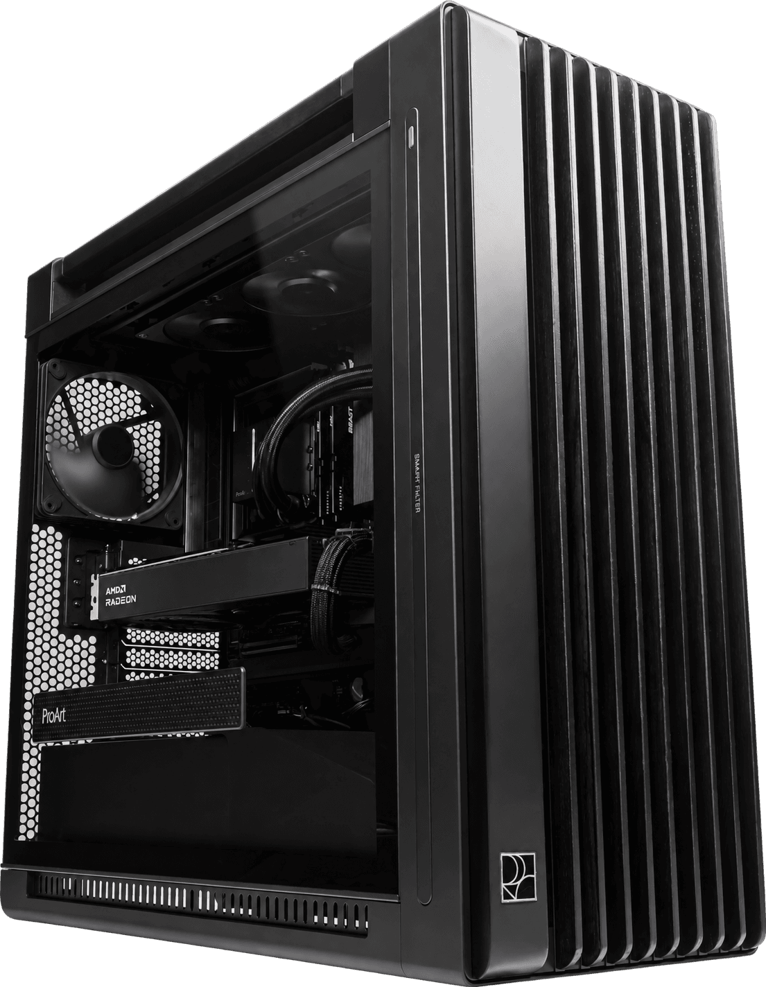 NOD Workstation Agent Computer Powered by ASUS – AMD Ryzen 9 9900X, Radeon AI PRO R9700 32GB, 32GB DDR5, 2TB NVMe Local AI Desktop - product view 1 of 1