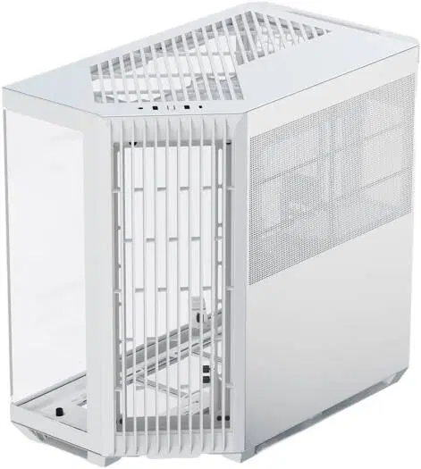 APNX V1-WT-V1 Glass Edition White Gaming Case, 360mm Radiator Support, 10 Fan Slots, SGCC Steel Body, Dual Chamber Panoramic Design, White | V1-WT-V1 – Buy Online