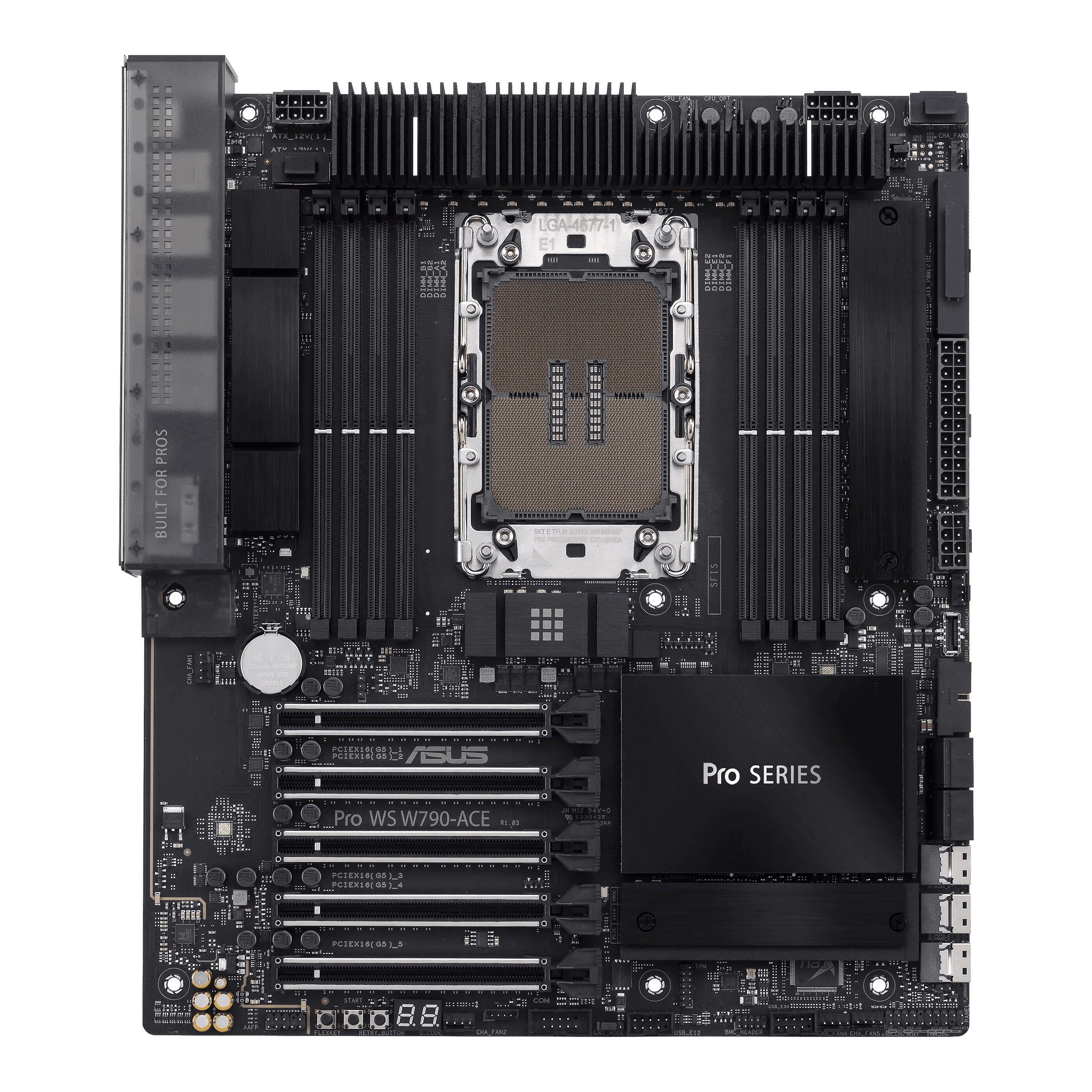 ASUS Pro WS W790-ACE Workstation Motherboard, Intel LGA4677, Xeon W-2400 & W-3400 Support, DDR5 ECC, PCIe 5.0, Dual 10G LAN | 90MB1C70-M0EAY0 – Buy Online