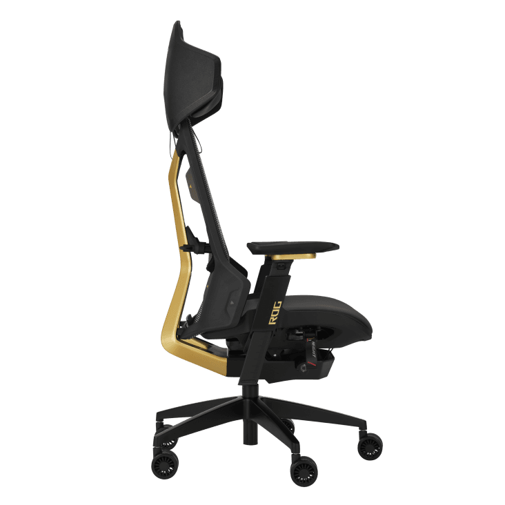 Asus ASUS ROG Destrier Edition 20 SL400S Ergonomic Gaming Chair, Mesh Backrest, 150kg Capacity, Black & Gold | 90GC02C0-MSG01 - product view 3 of 6
