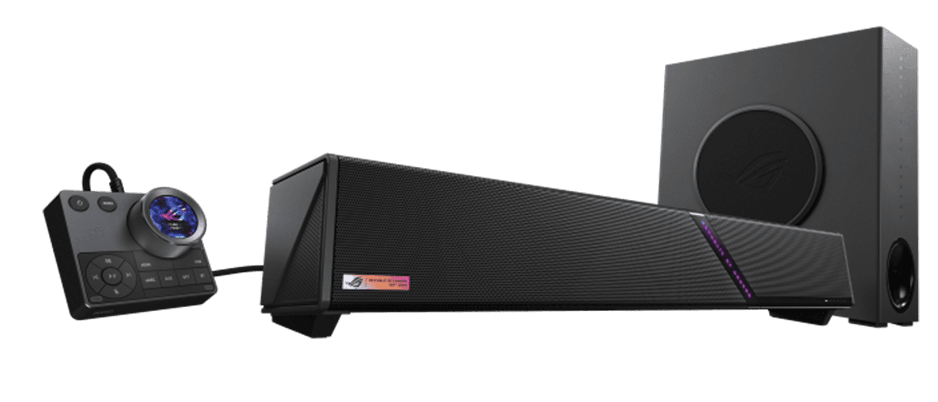 ASUS ROG Gjallar Gaming Soundbar with Wireless Subwoofer, 2.1.2 Dolby Atmos, All-in-One Control Hub, HDMI 2.1, Bluetooth 5.3 | 90YH0460-BAEA00 – Buy Online