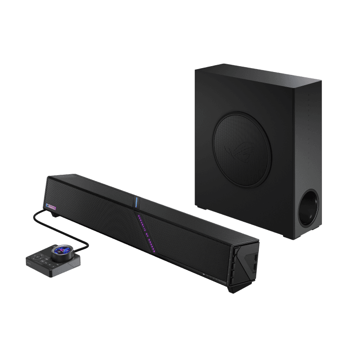 Asus ASUS ROG Gjallar Gaming Soundbar with Wireless Subwoofer, 2.1.2 Dolby Atmos, All-in-One Control Hub, HDMI 2.1, Bluetooth 5.3 | 90YH0460-BAEA00 - product view 2 of 10