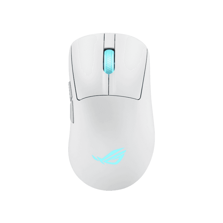 Asus ASUS ROG Keris II Origin 65-gram Ergonomic White Gaming Mouse, 3-zone RGB Lighting, 8000Hz Polling Rate, 42,000 DPI, ROG AimPoint Pro Optical Sensor, ROG Micro Switches II, ROG SpeedNova | 90MP04A0-BMUA10 - Color: WHITE