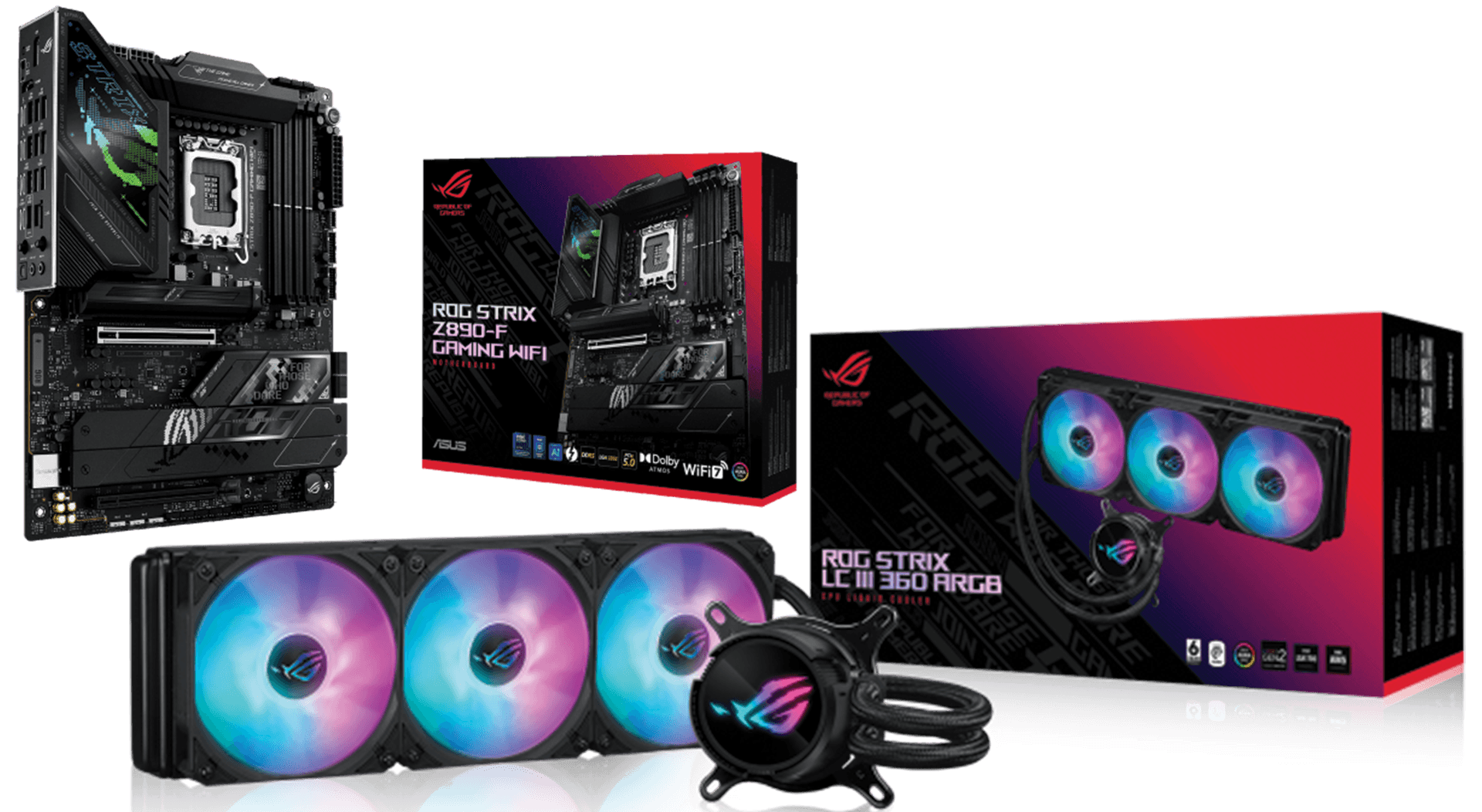 ASUS ROG Strix Z890-F Gaming WiFi Intel Ultra LGA 1851 Motherboard, ROG Strix LC III 360 ARGB LCD Liquid Cooler, PC Upgrade Bundle – Buy Online