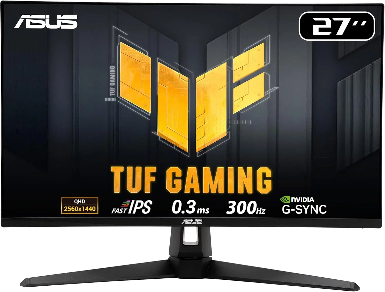 Asus ASUS TUF Gaming VG27AQM5A Gaming Monitor: 27-inch 2K QHD, 300Hz, Fast IPS, 0.3ms (GtG), G-SYNC Compatible, AI Gaming Features - product view 1 of 1