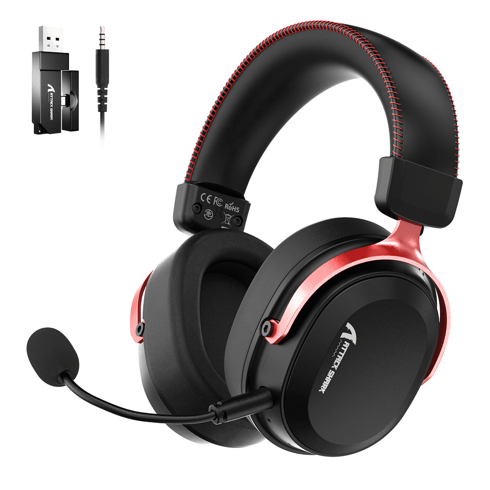 ATTACK SHARK L30 PRO Wireless Gaming Headset, Tri-Mode (2.4G/BT/Wired) | Black & Red | L30 PRO – Buy Online